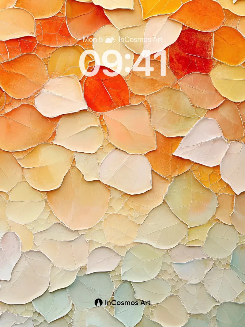 Autumn Hush Wallpaper with Leaf-Scale Texture