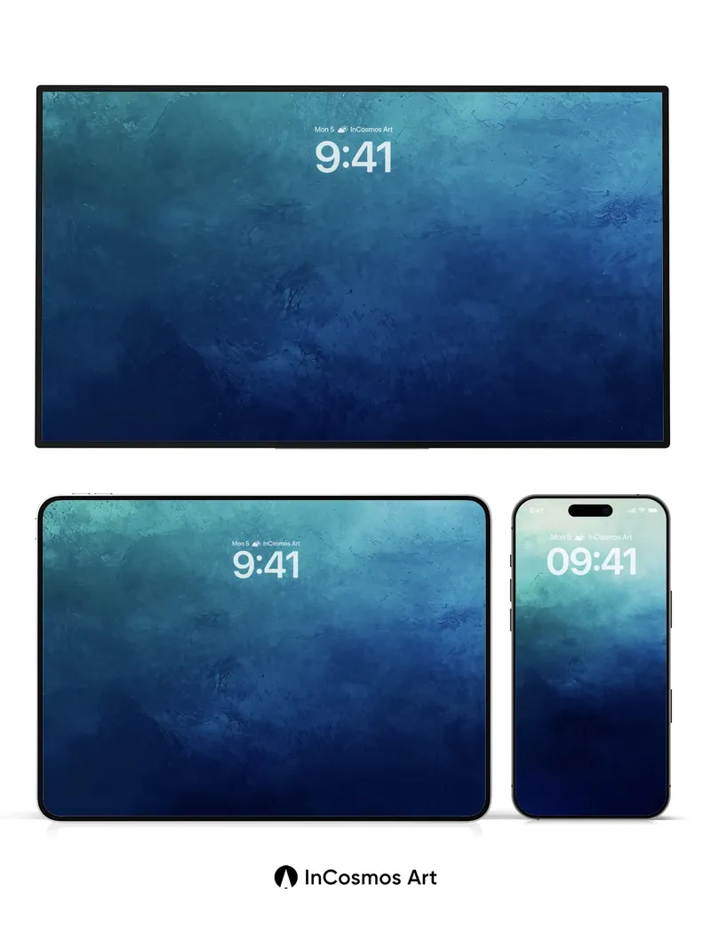 Deep Ocean Hush Wallpaper with Murky Light