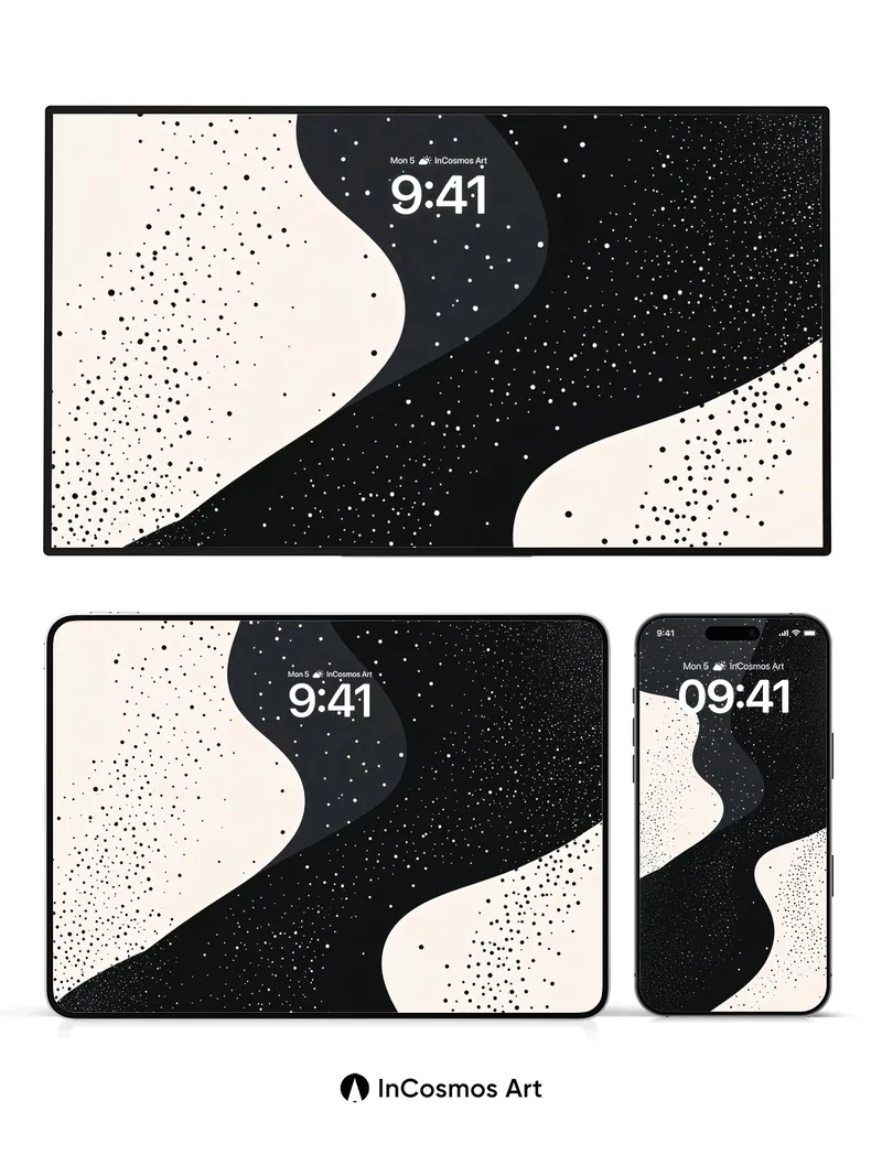 Cosmic Drift Wallpaper with Starlit Veins