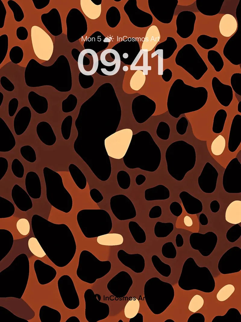 Wild Pulse Leopard Wallpaper with Amber Echoes
