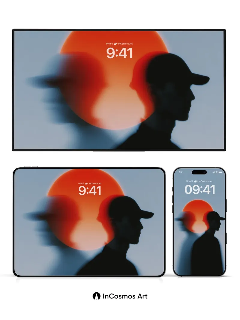 Silhouetted Solitude Wallpaper with Ghostly Echo