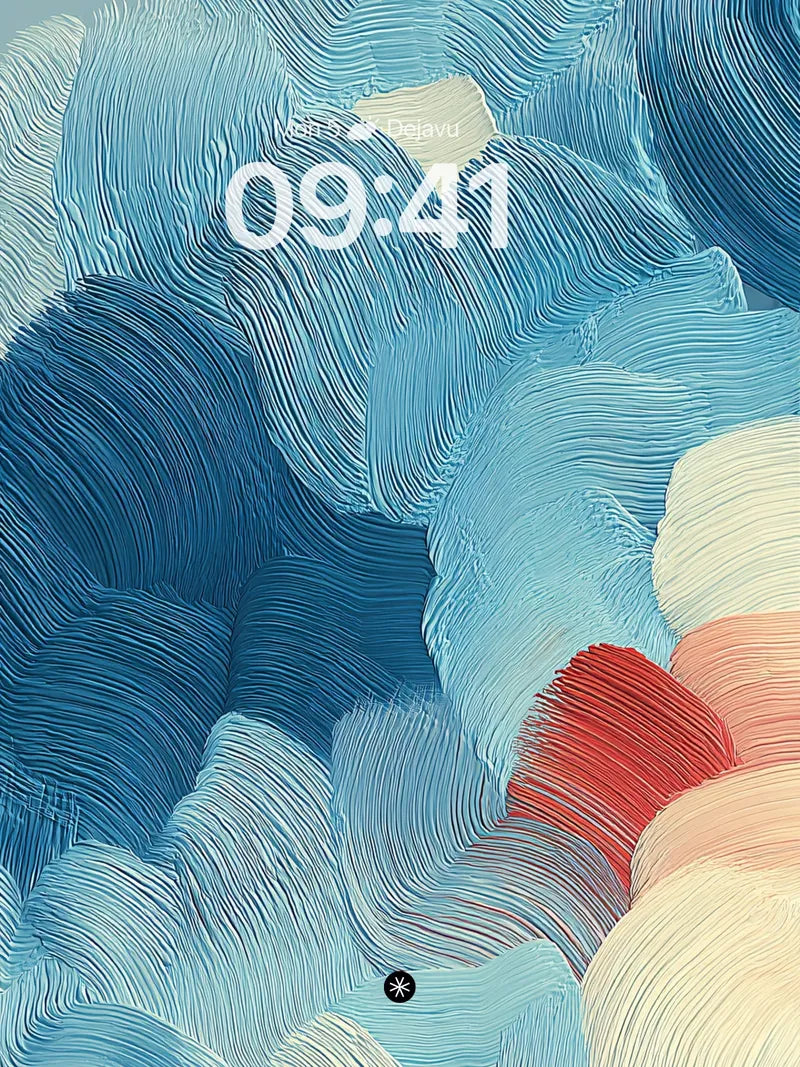 Fluid Serenity Abstract Wallpaper with Prismatic Hues