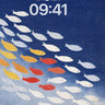 School of Fish Gradient Ocean Background