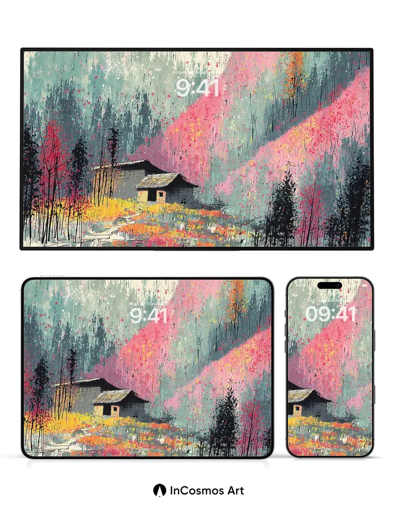 Whispering Pines Wallpaper with Autumn Hush