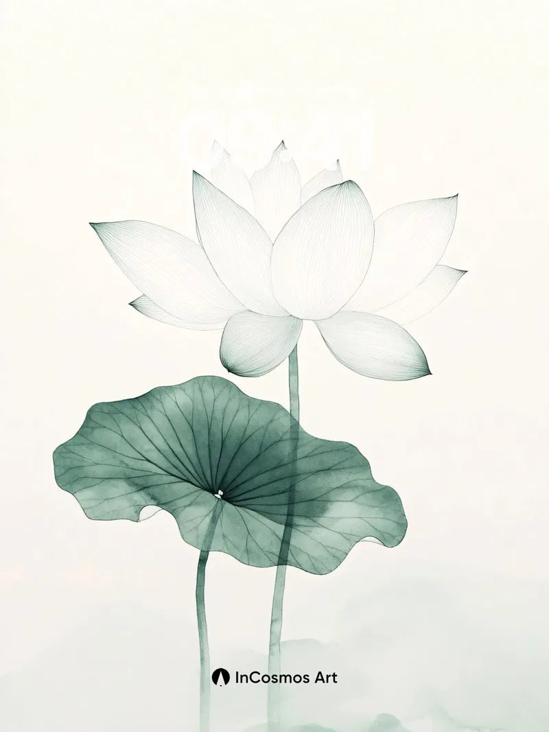 Serenity Lotus Wallpaper with Ethereal Veil