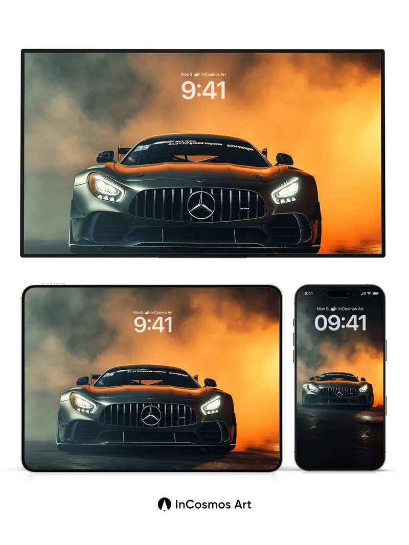 Incendiary Steel Wallpaper with Smoke Veil