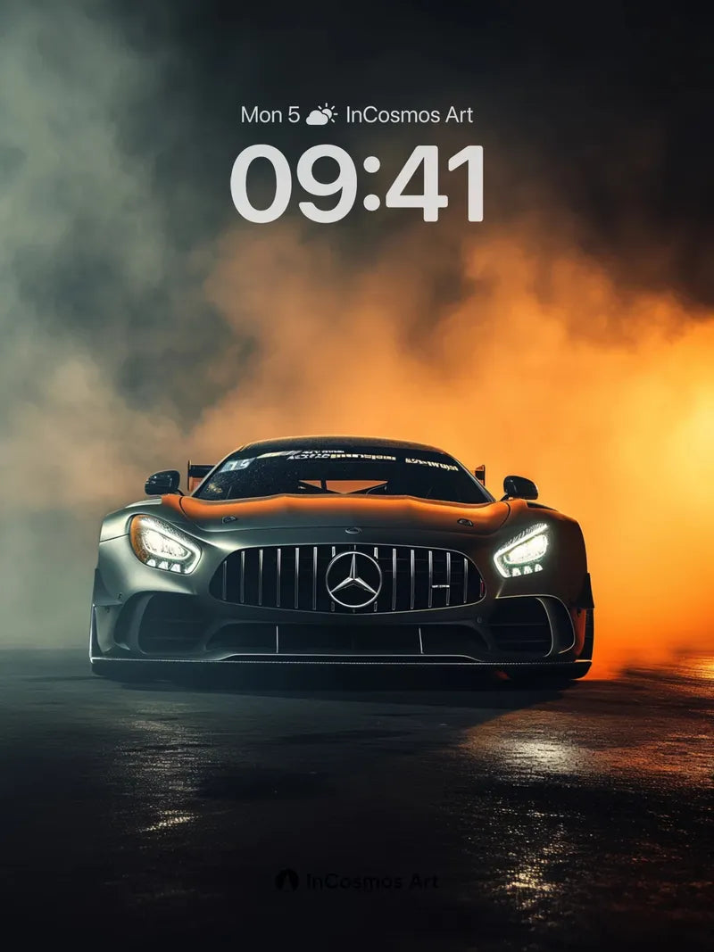 Incendiary Steel Wallpaper with Smoke Veil