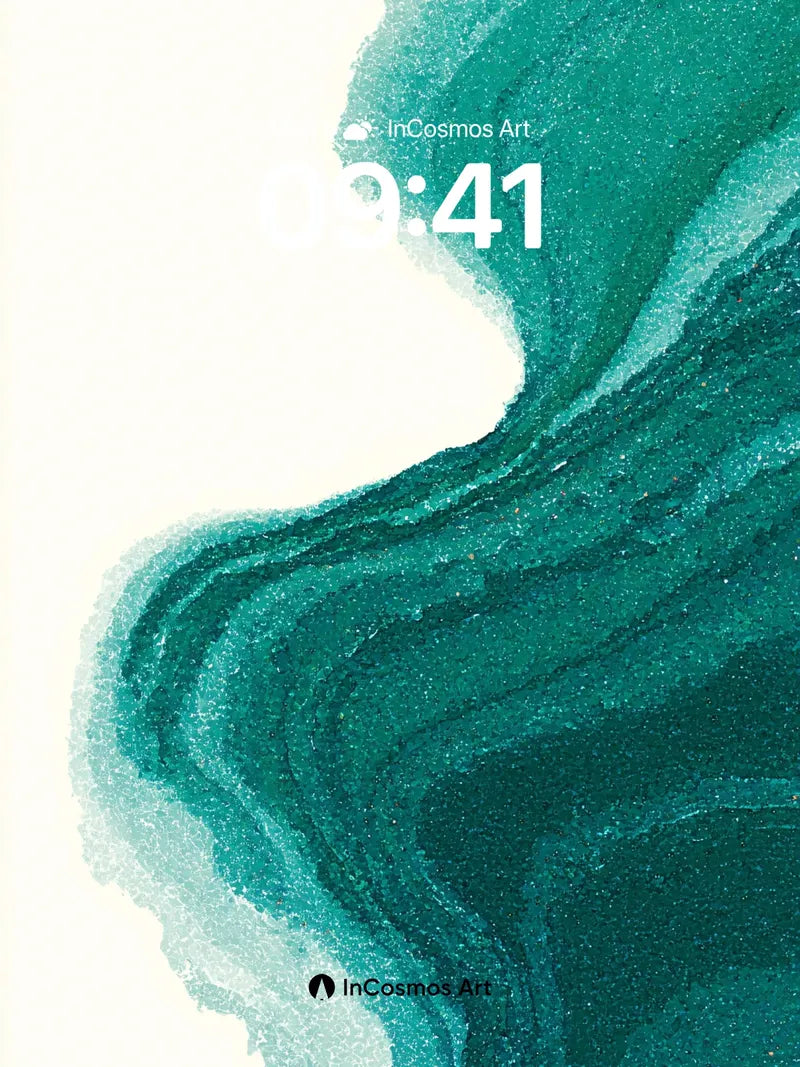 Emerald Current Wallpaper with Shimmering Depth