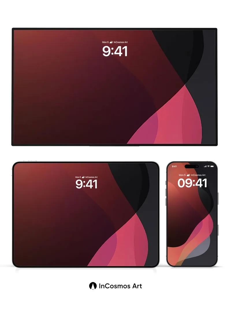 Velvet Wave Wallpaper with Shadowed Depths