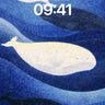 Serenity Whale Wallpaper with Textured Depth wallpaper for iPhone, iPad & Mac