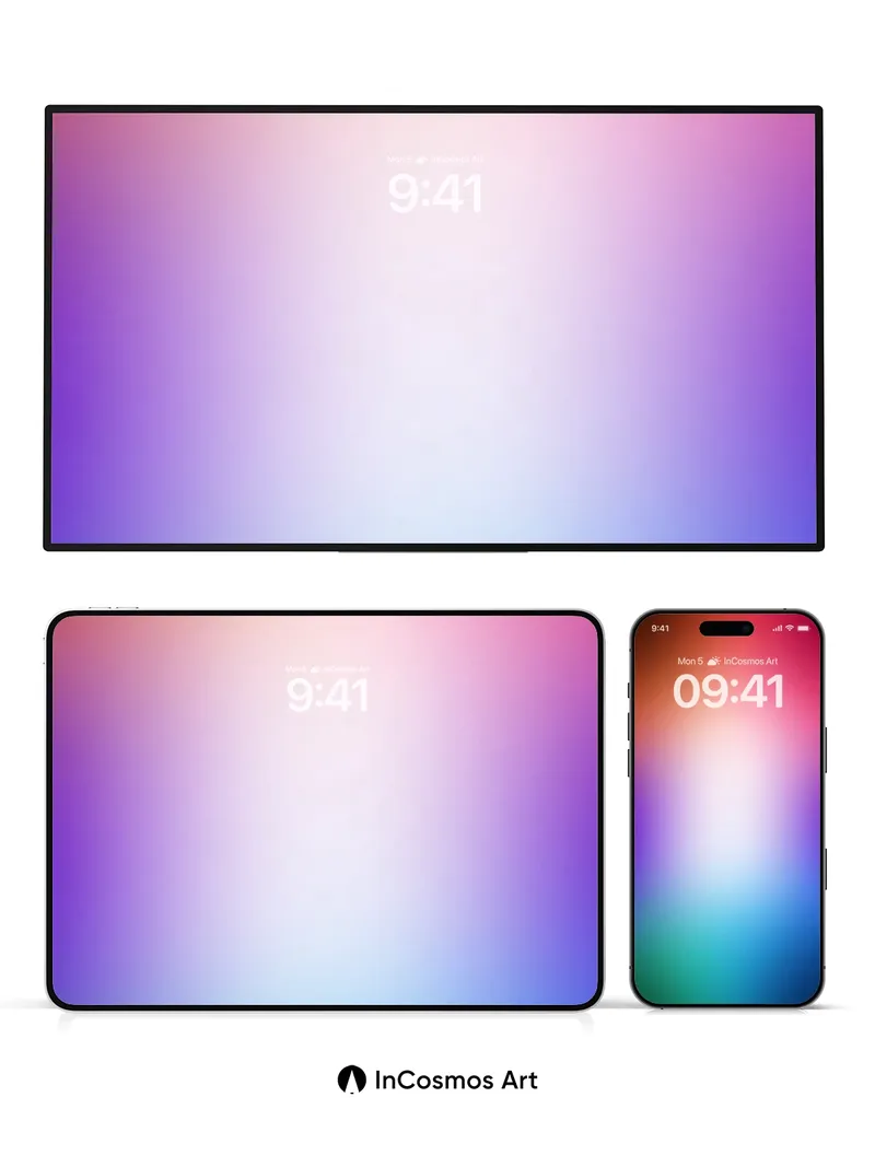 Luminous Gradient Wallpaper with Ethereal Hue Shift