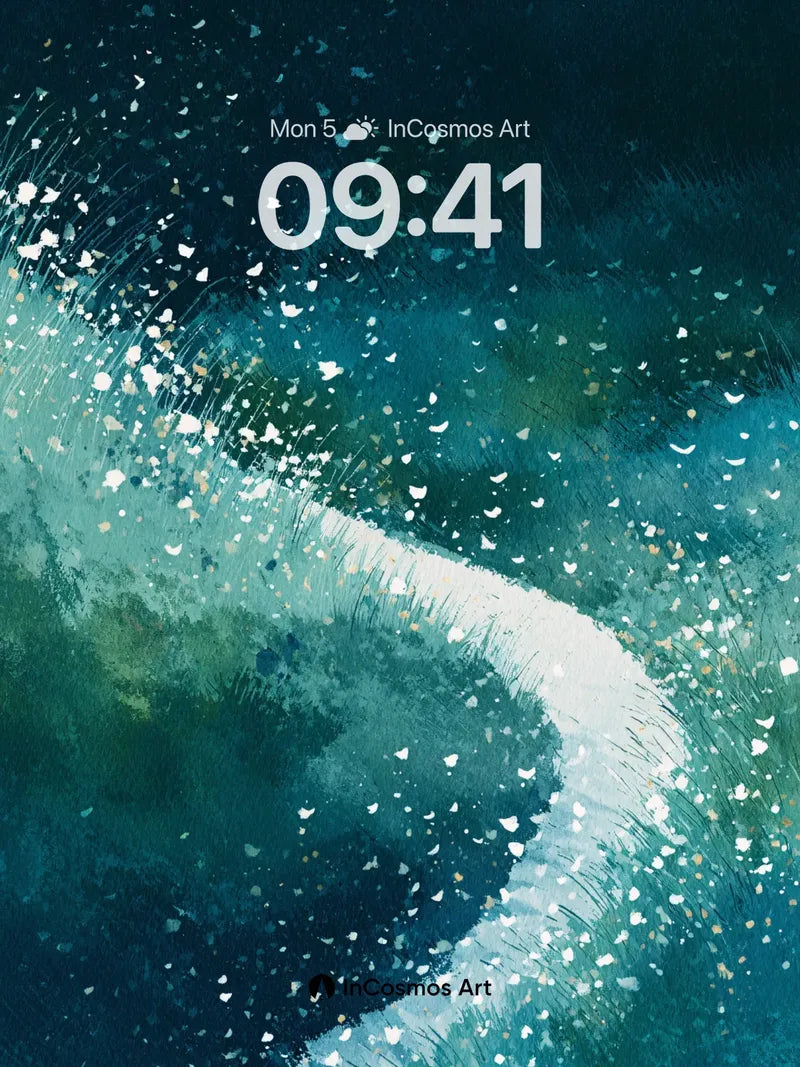 Deep Sea Drift Wallpaper with Pearl Dust wallpaper for iPhone, iPad & Mac