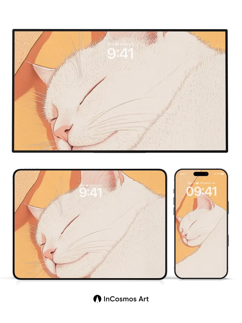 Serenity Slumber Wallpaper with Sunlit Fur