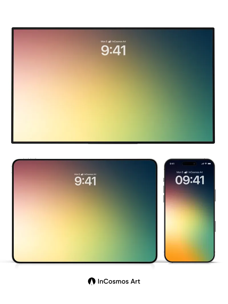Luminous Gradient Wallpaper with Soft Hues