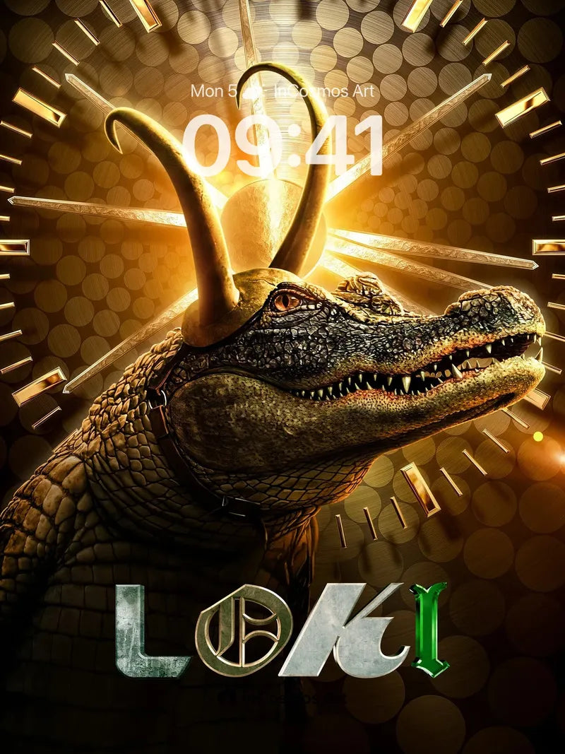 Golden Serpent Wallpaper with Clockwork Crown