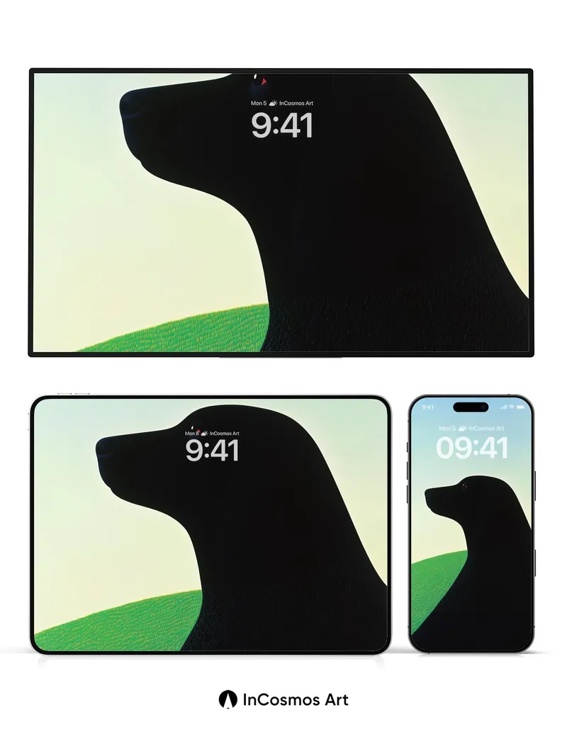 Silhouetted Sentinel Wallpaper with Gradient Horizon