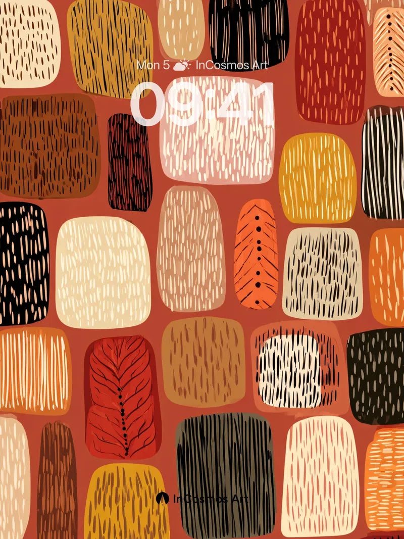 Rustic Tapestry Wallpaper with Hand-Drawn Textures wallpaper for iPhone, iPad & Mac