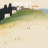 Serene Hillside Village Wallpaper Minimalist Background