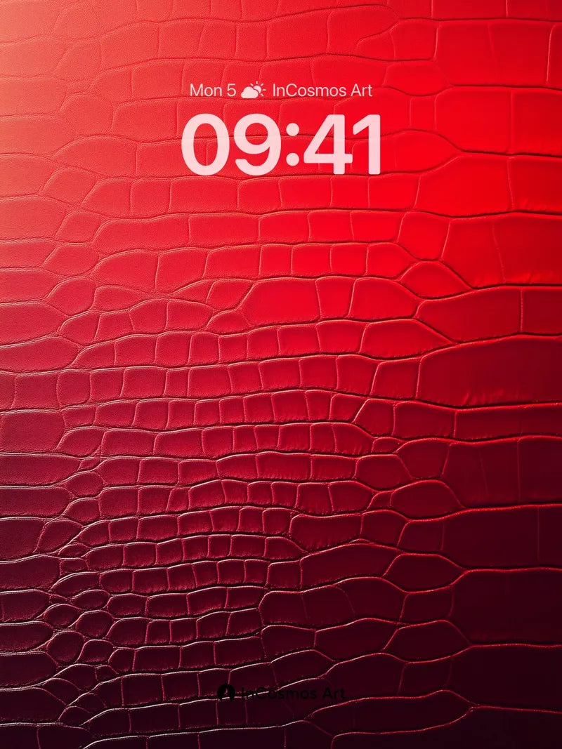 Velvet Ember Wallpaper with Crocodile Skin Texture