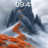 Frostfire Mountain Wallpaper with Ember Trails wallpaper for iPhone, iPad & Mac