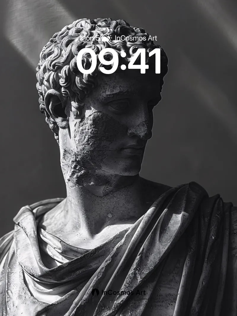 Stone Silence Wallpaper with Sunlit Shadows