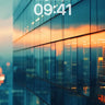 Crimson Hush Wallpaper with City Reflections wallpaper for iPhone, iPad & Mac