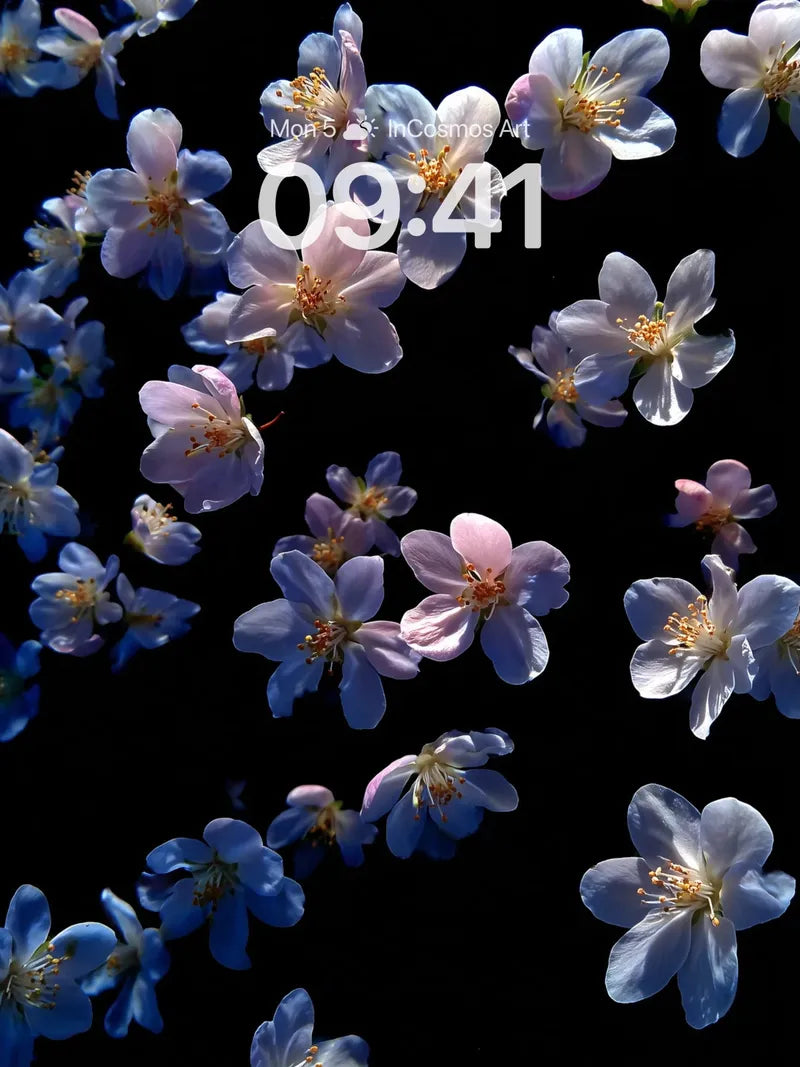 Floating Petal Wallpaper with Celestial Light