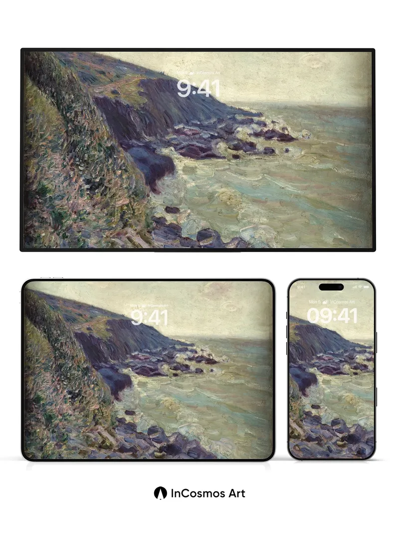 Whispering Cliff Wallpaper with Ocean Breath