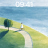 Serenity Path Wallpaper with Ocean Whispers wallpaper for iPhone, iPad & Mac
