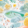 Serene Garden Wallpaper with Floating Paths wallpaper for iPhone, iPad & Mac