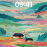Whispering Fields Wallpaper with Painted Hills wallpaper for iPhone, iPad & Mac