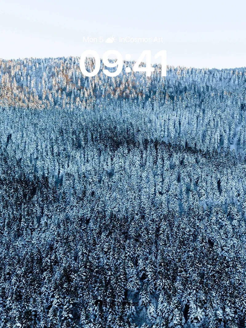 Frostbound Forest Wallpaper with Silent Snowfall