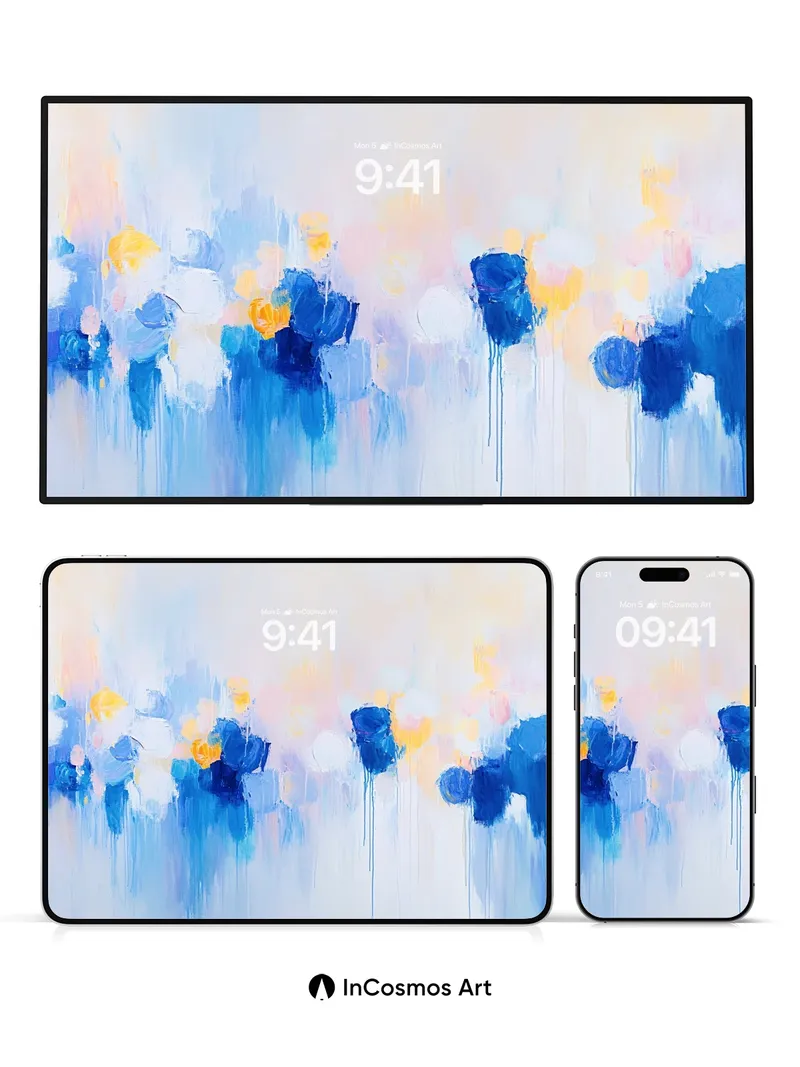 Serenity Bloom Wallpaper with Floating Hues