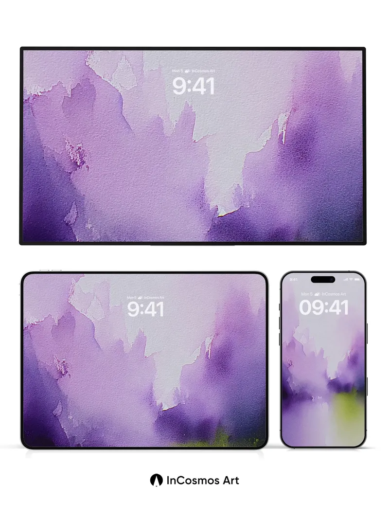 Misty Violet Haze Wallpaper with Ethereal Glow