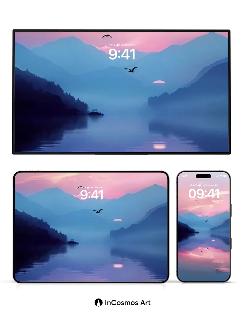 Serenity Mirage Wallpaper with Floating Horizons