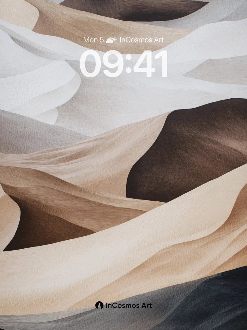 Sculpted Sand Dune Wallpaper with Shadowed Depth