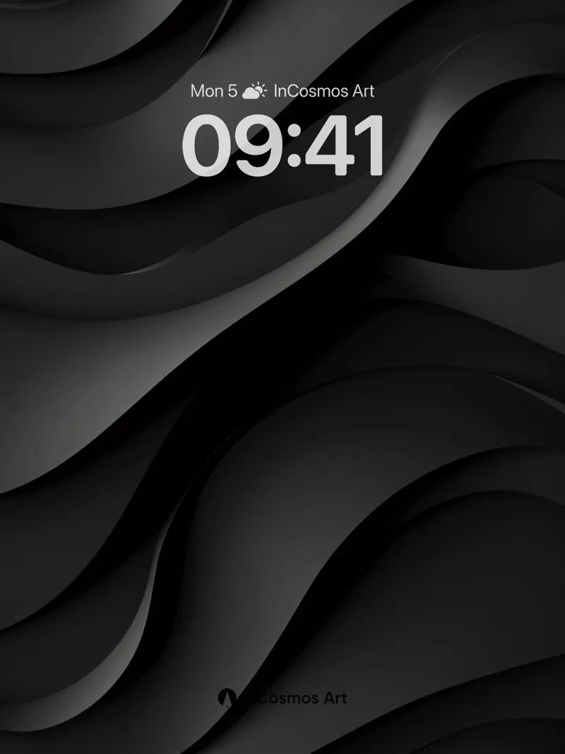 Shadowed Waves Wallpaper with Depth Illusion