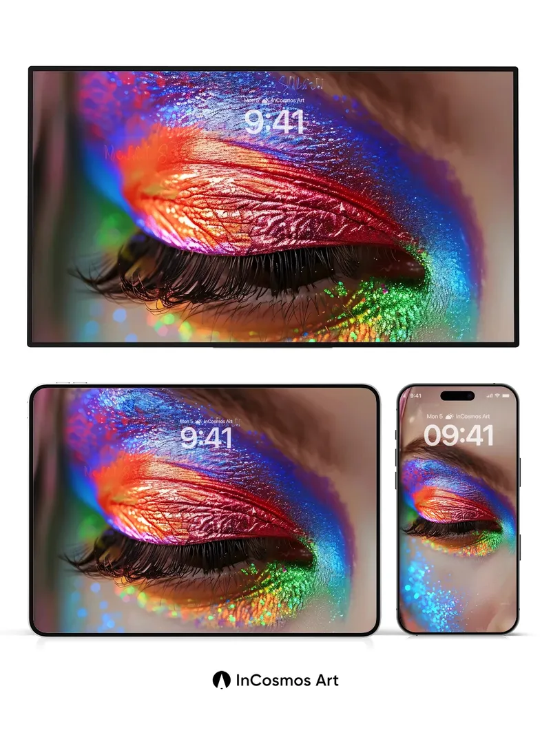 Rainbow Prism Wallpaper with Holographic Skin