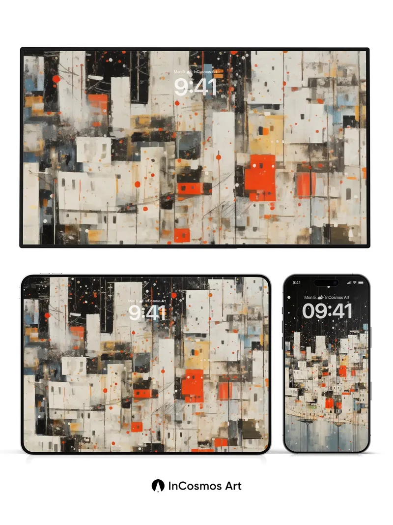 Neon Ghost City Wallpaper with Starlight Drizzle