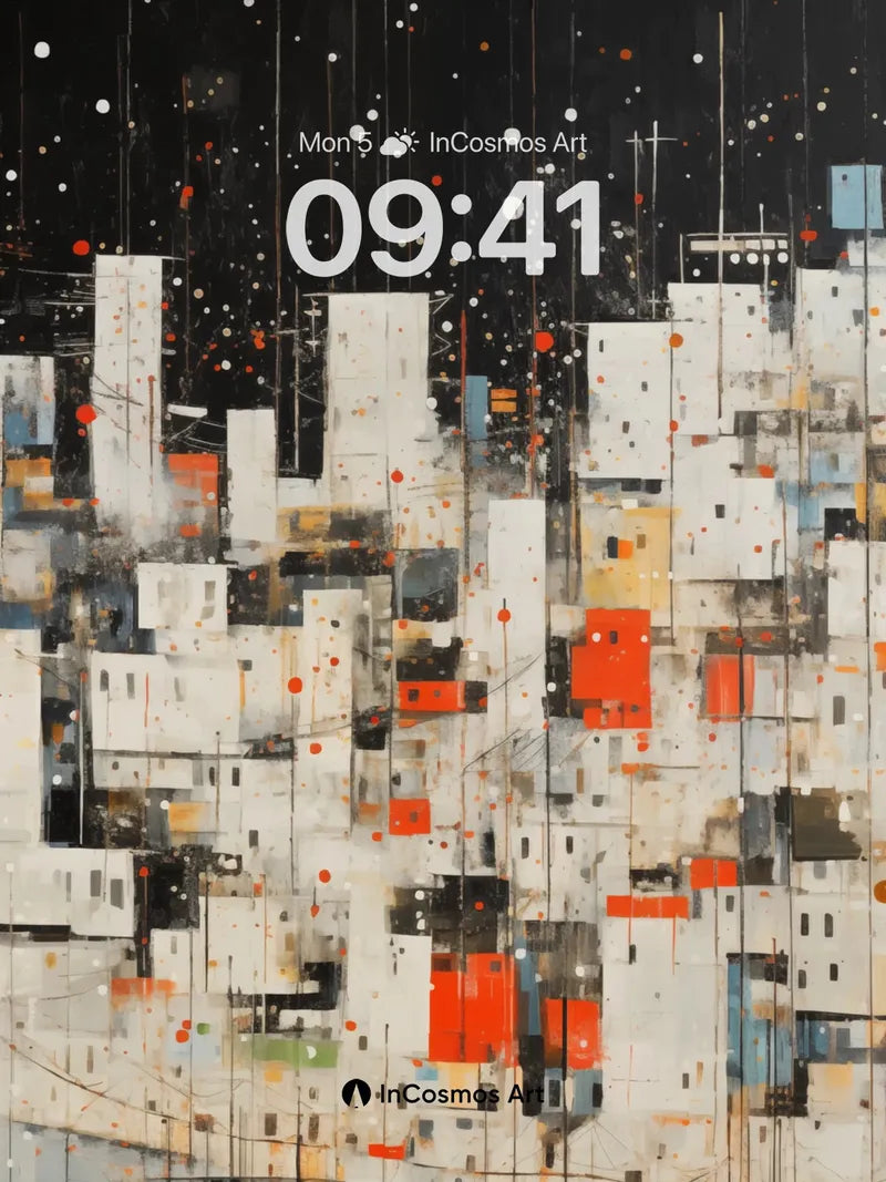 Neon Ghost City Wallpaper with Starlight Drizzle