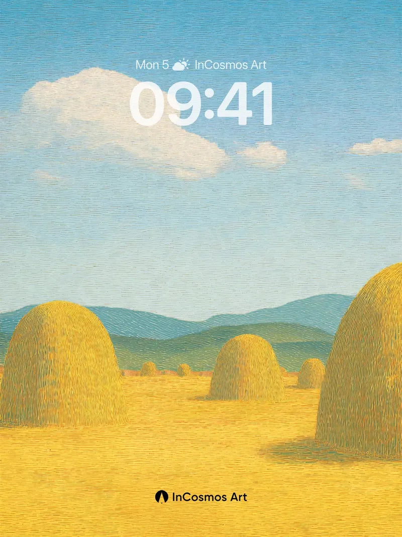 Golden Hush Wallpaper with Distant Peaks