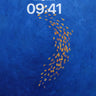 Golden School Fish Deep Ocean Wallpaper wallpaper for iPhone, iPad & Mac