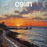 Serenity Sail Wallpaper with Sunset Glow wallpaper for iPhone, iPad & Mac