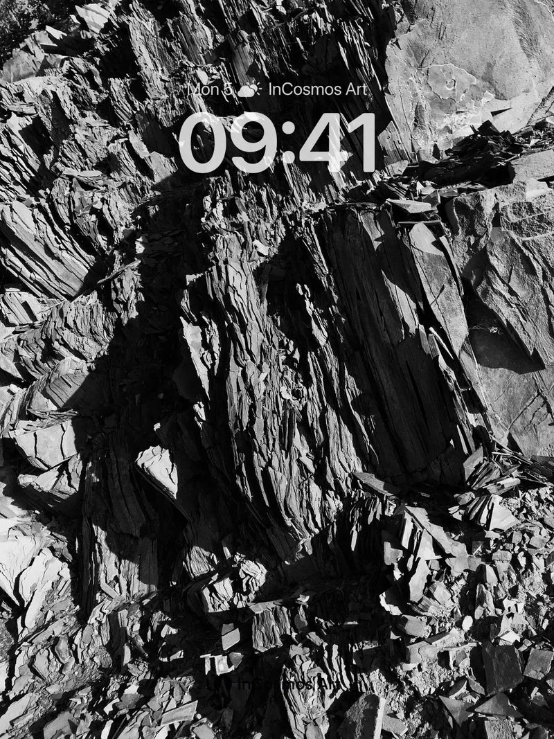 Shadowed Stone Wallpaper with Fractured Light