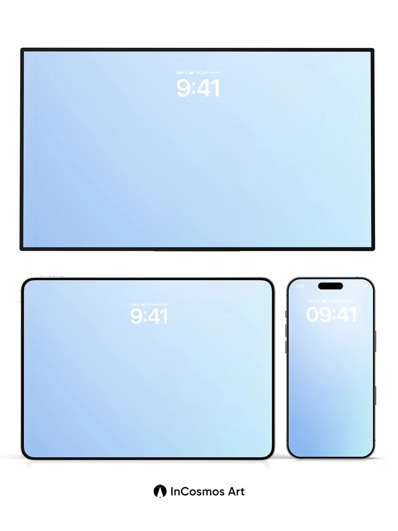 Serene Gradient Wallpaper with Soft Light Flow