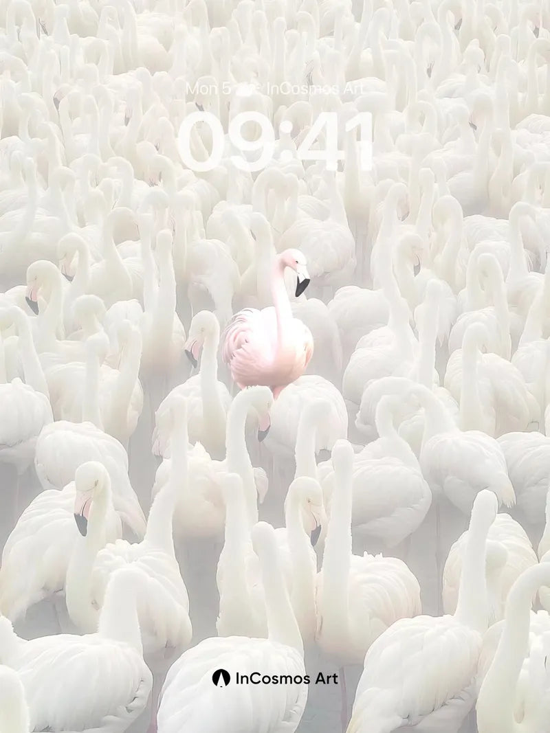 Serenity Flamingo Wallpaper with One Pink Soul