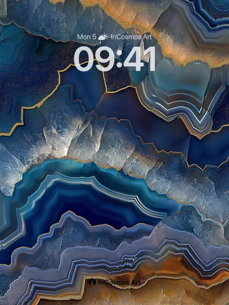 Deep Abyss Wallpaper with Golden Veins