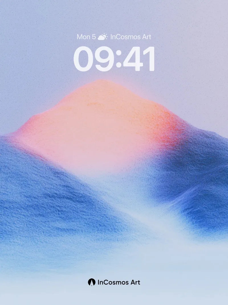 Serene Horizon Wallpaper with Soft Gradient Peaks