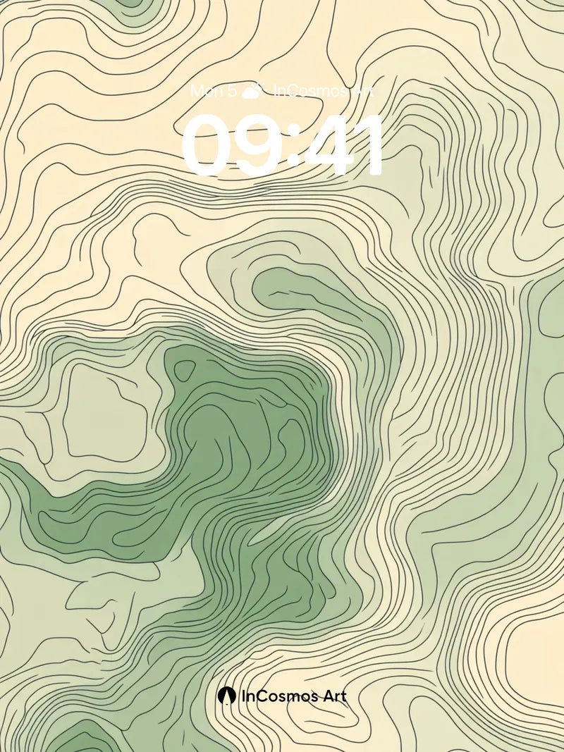 Serpentine Topography Wallpaper with Whispering Contours