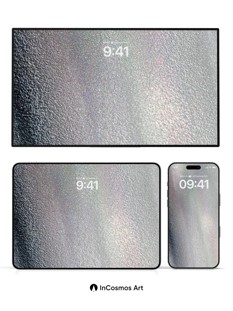 Luminous Hush Wallpaper with Iridescent Veil